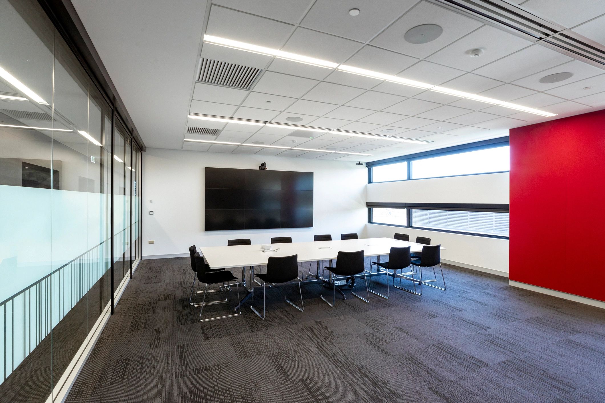 Conference room interior with modern finishes