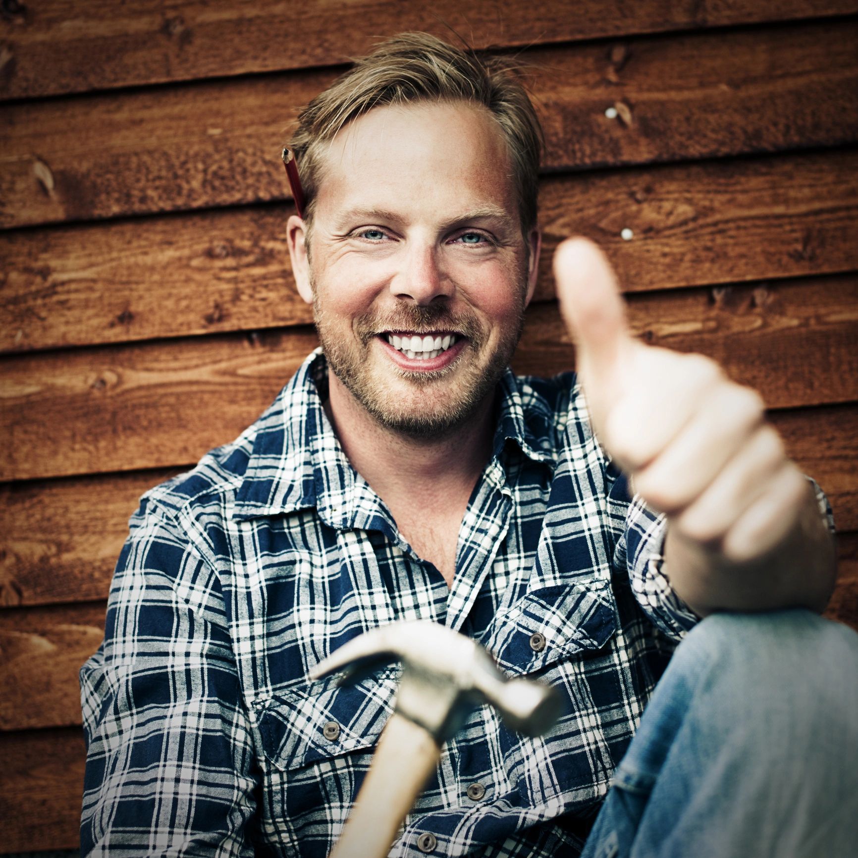 Portrait of a smiling contractor