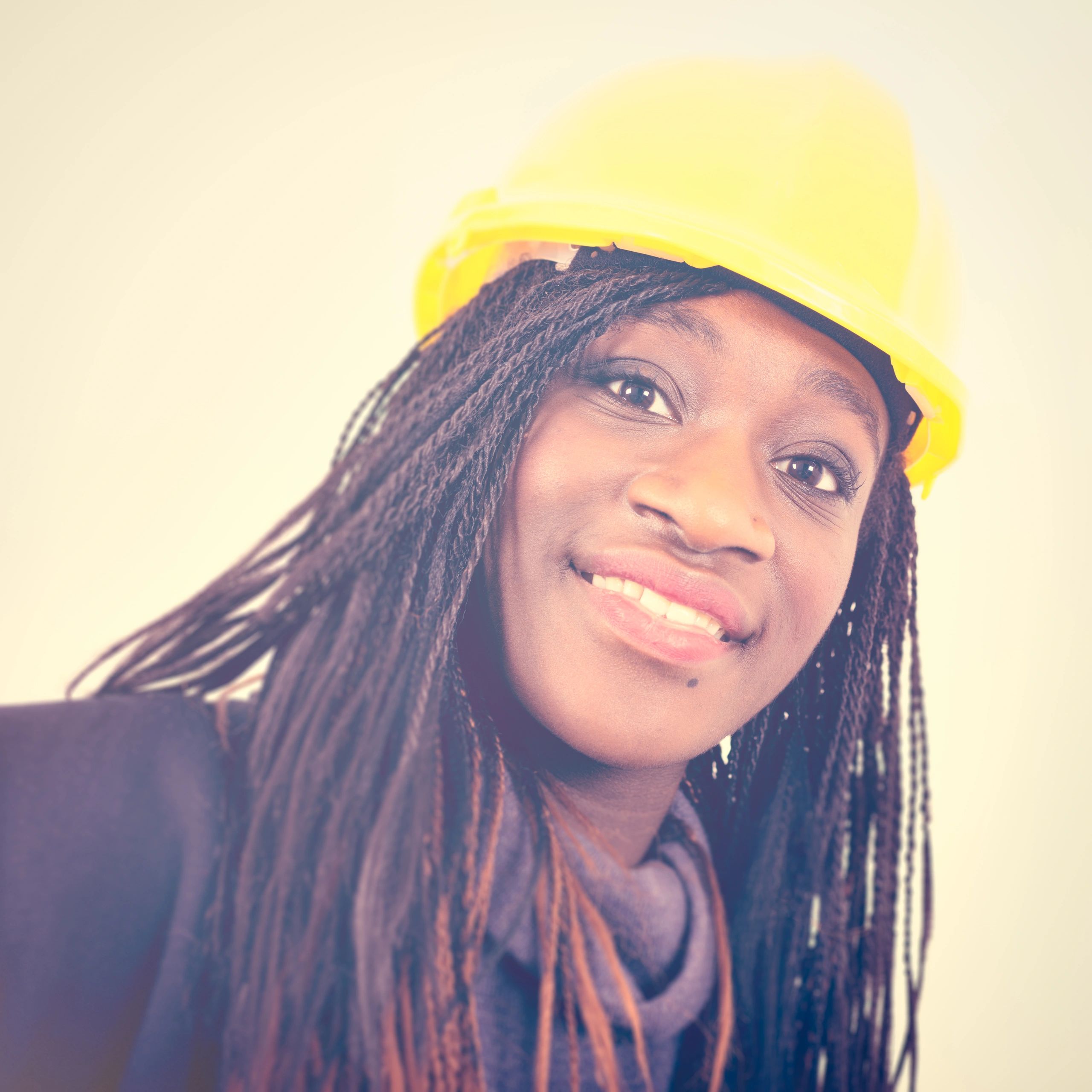 Portrait of a professional wearing a safety helmet